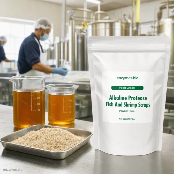 Alkaline Protease Fish And Shrimp Scraps Food Grade Powder — industrial enzyme by enzymes.bio